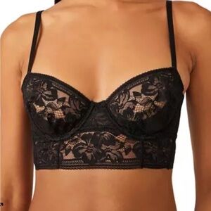 Free People Sorento Demi Lace Longline Underwire Bra